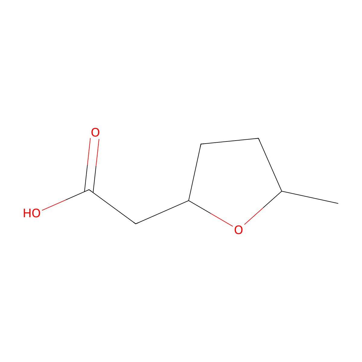 2-(5-Methyloxolan-2-yl)acetic acid molecular structure, CAS 5584-00-9