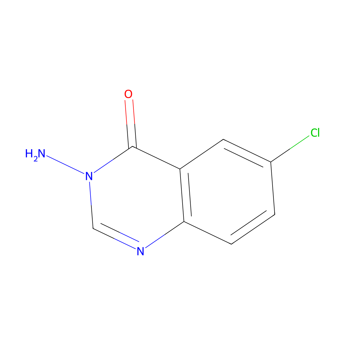 3-amino-6-chloroquinazolin-4(3H)-one molecular structure, CAS 5584-16-7