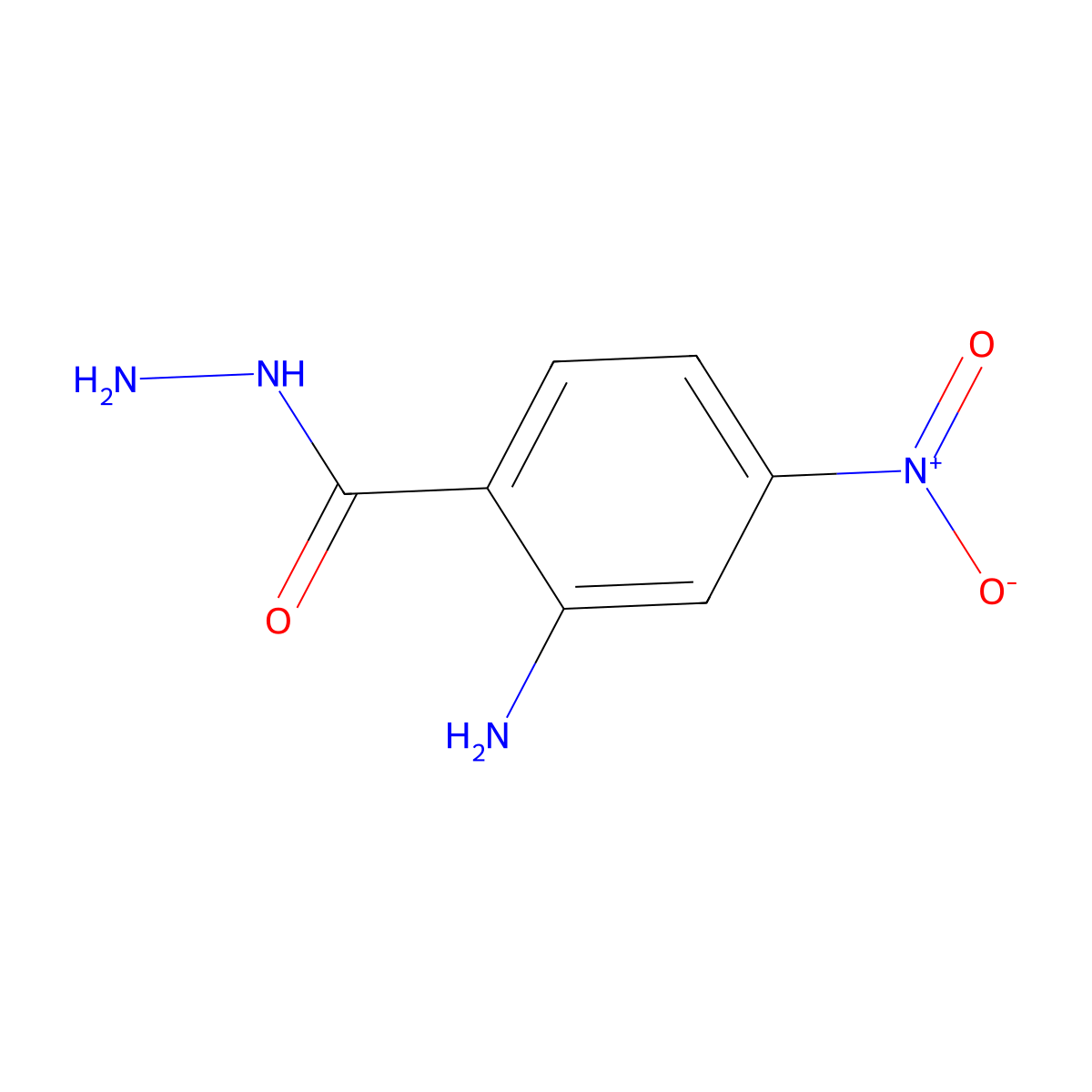 2-Amino-4-nitrobenzohydrazide molecular structure, CAS 5584-17-8