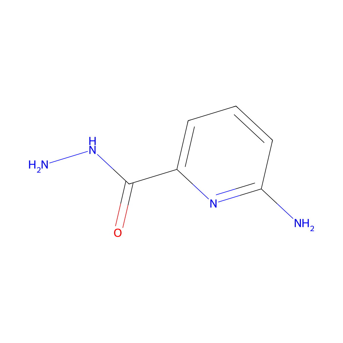 6-Amino-2-pyridinecarboxylic acid hydrazide molecular structure, CAS 5584-18-9