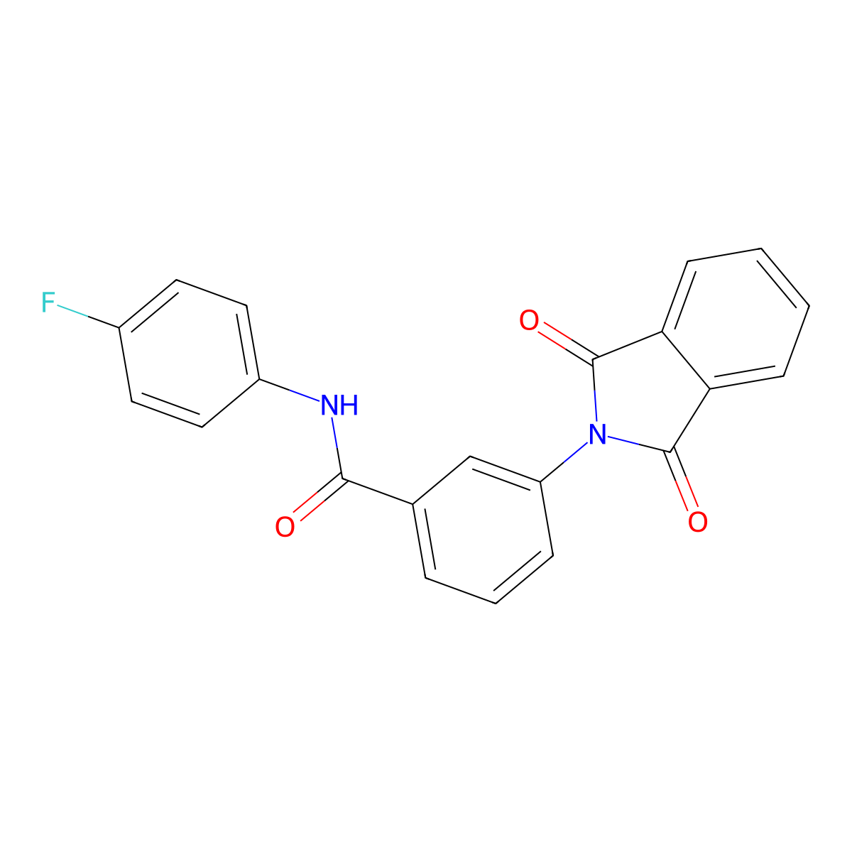 3-(1,3-dioxoisoindol-2-yl)-N-(4-fluorophenyl)benzamide molecular structure, CAS 5584-95-2