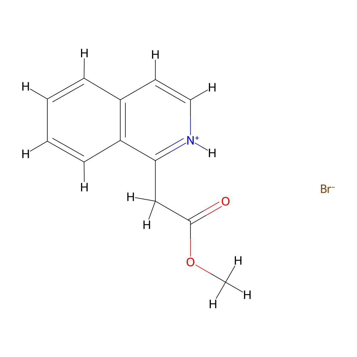 Methyl (isoquinolin-1-yl)acetate--hydrogen bromide (1/1) molecular structure, CAS 55841-58-2