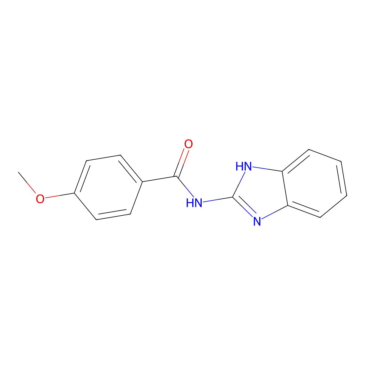 N-1H-Benzimidazol-2-yl-4-methoxybenzamide molecular structure, CAS 55842-43-8