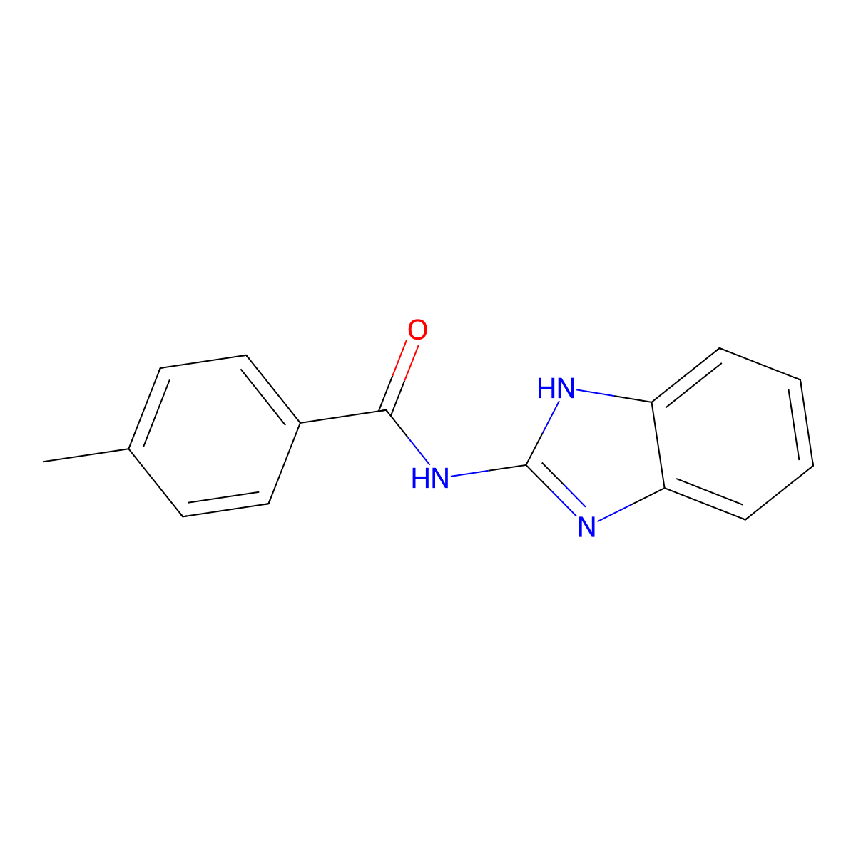 N-(1H-1,3-benzodiazol-2-yl)-4-methylbenzamide molecular structure, CAS 55842-44-9