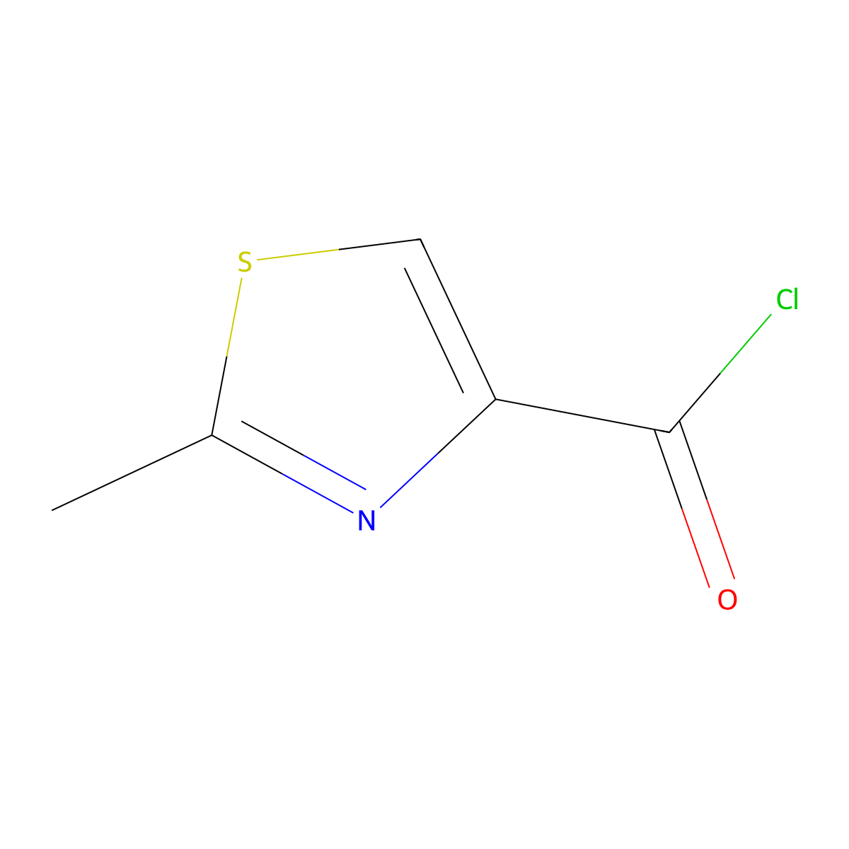 2-Methyl-1,3-thiazole-4-carbonyl chloride molecular structure, CAS 55842-53-0