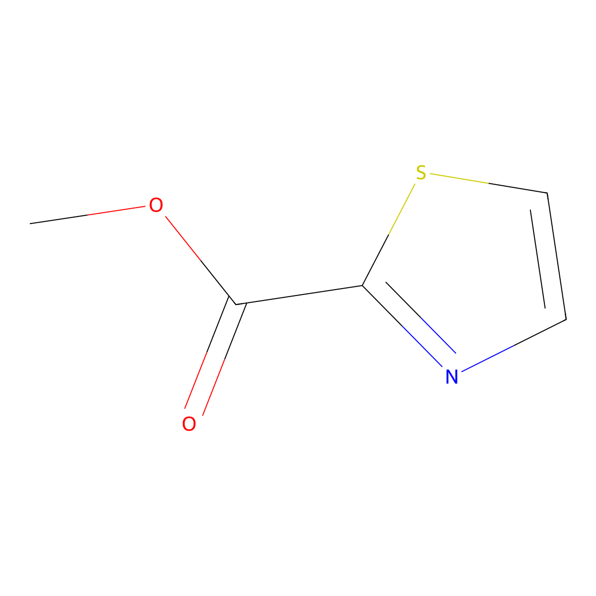 Methyl thiazole-2-carboxylate molecular structure, CAS 55842-56-3