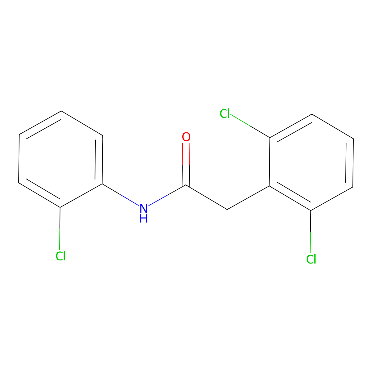 2,6-Dichloro-N-(2-chlorophenyl)benzeneacetamide molecular structure, CAS 558436-36-5