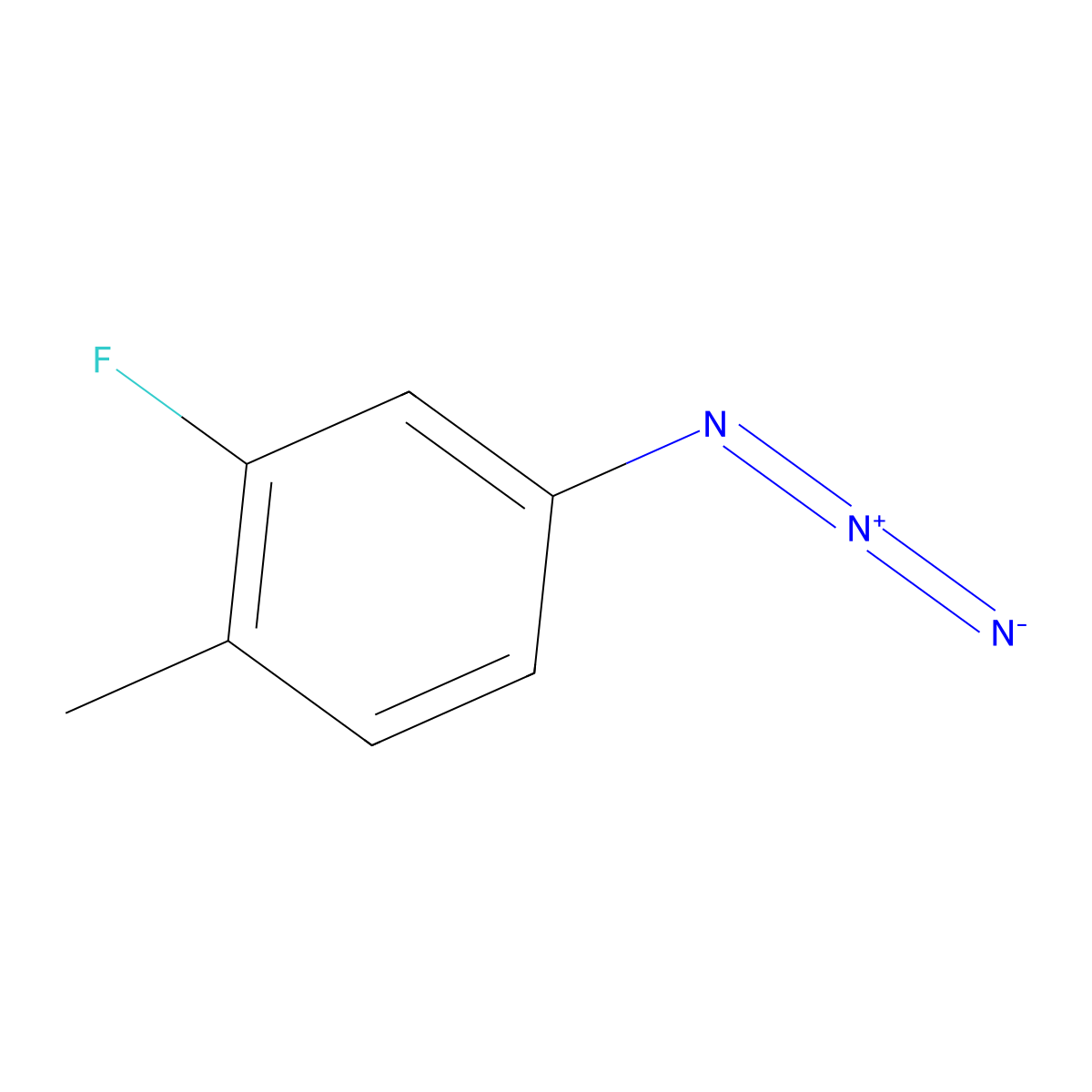 4-Azido-2-fluoro-1-methylbenzene molecular structure, CAS 558441-20-6