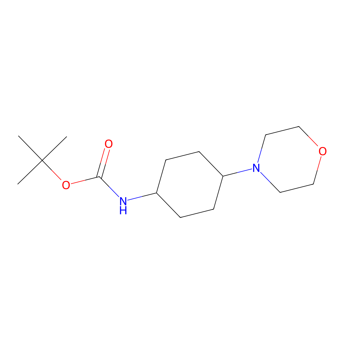 tert-Butyl (trans-4-morpholinocyclohexyl)carbamate molecular structure, CAS 558442-96-9