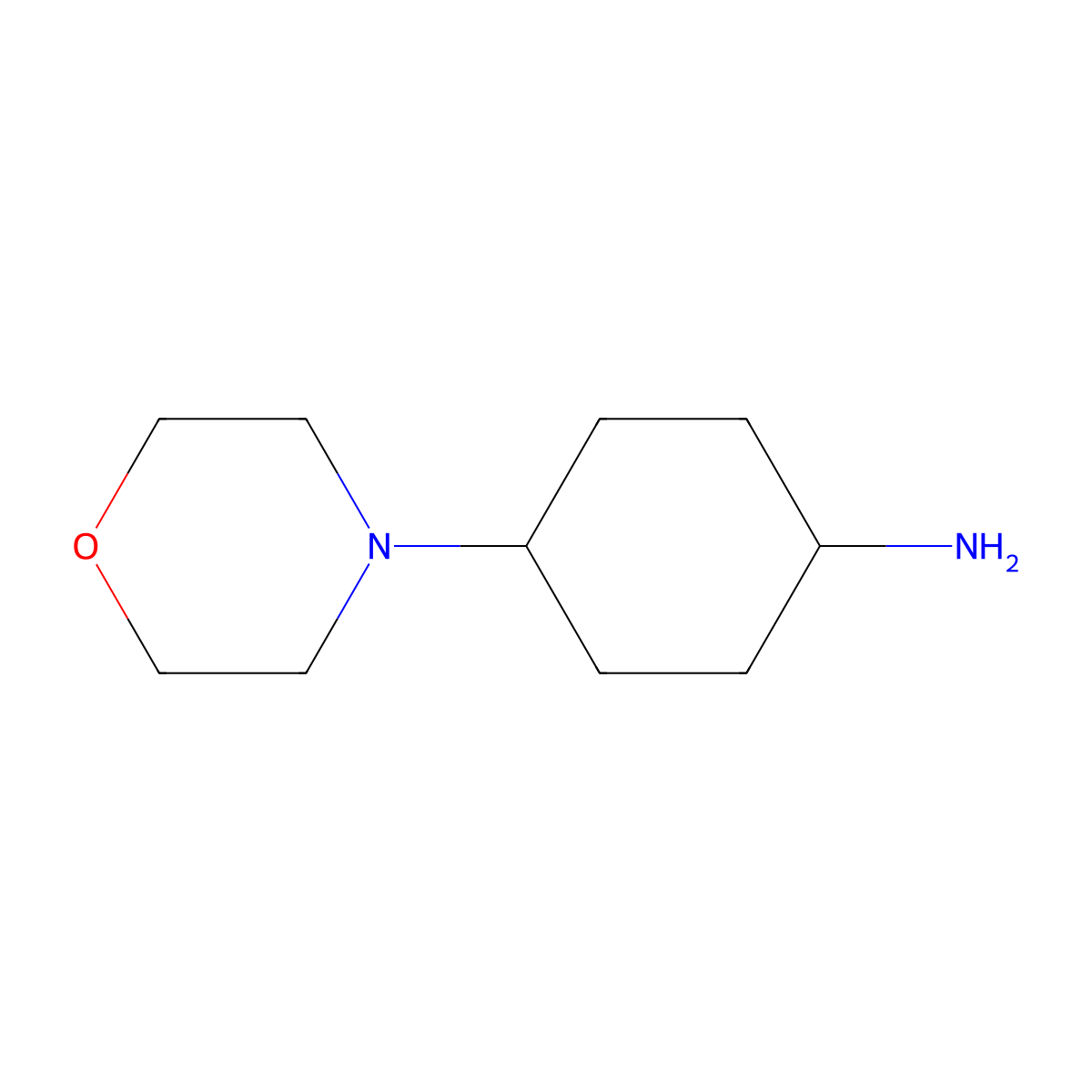 trans-4-Morpholinocyclohexanamine molecular structure, CAS 558442-97-0