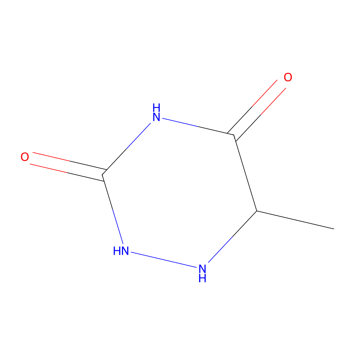 1,2,4-Triazine-3,5(2H,4H)-dione, dihydro-6-methyl- molecular structure, CAS 55846-36-1