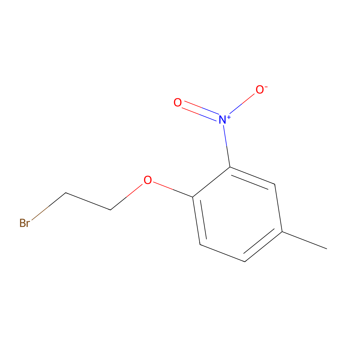 1-(2-Bromoethoxy)-4-methyl-2-nitrobenzene molecular structure, CAS 55846-44-1