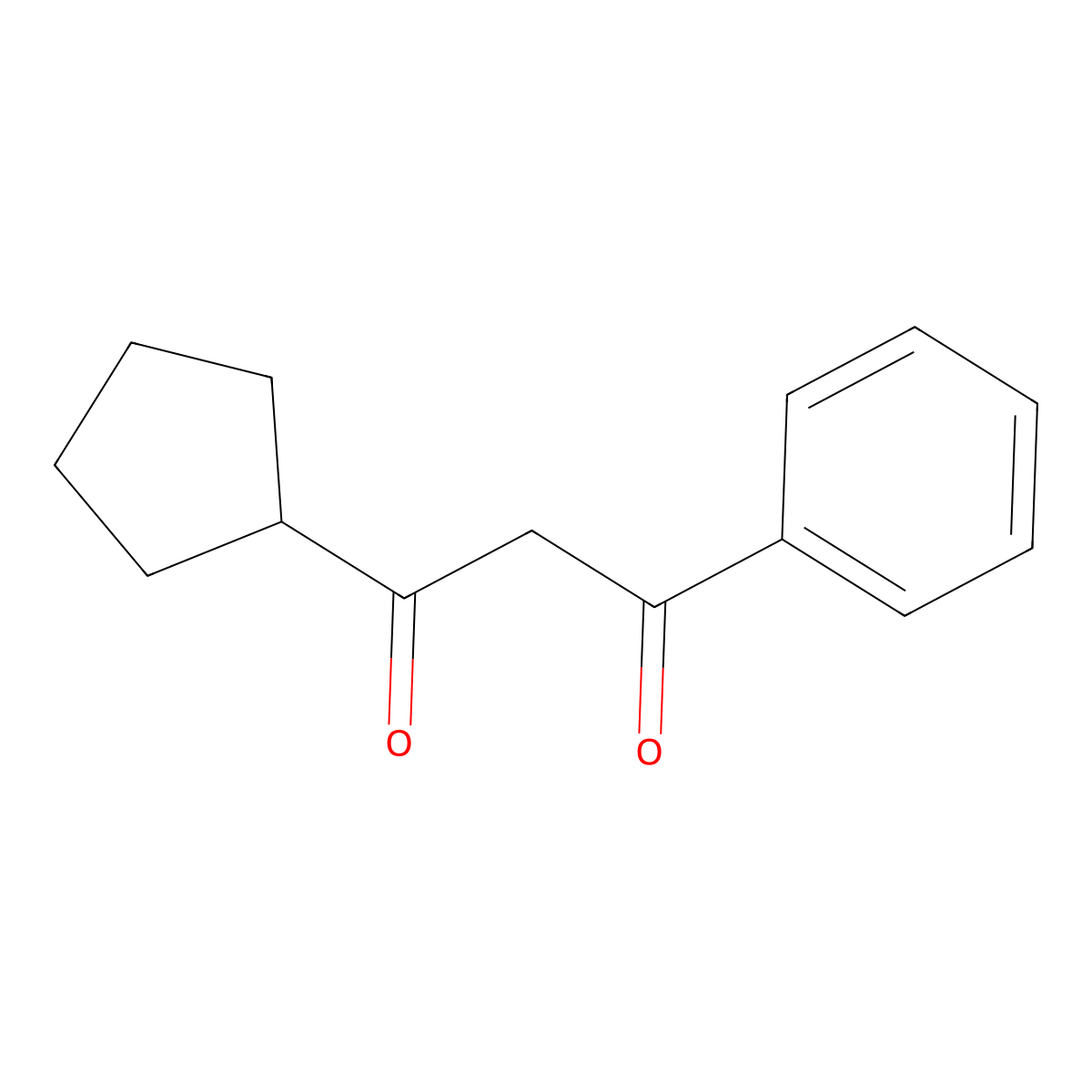 1-Cyclopentyl-3-phenylpropane-1,3-dione molecular structure, CAS 55846-71-4
