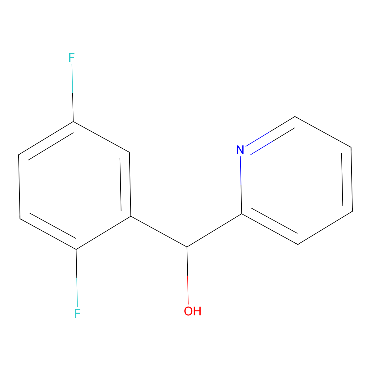 2-[(2,5-Difluorophenyl)-hydroxymethyl]pyridine molecular structure, CAS 558465-94-4