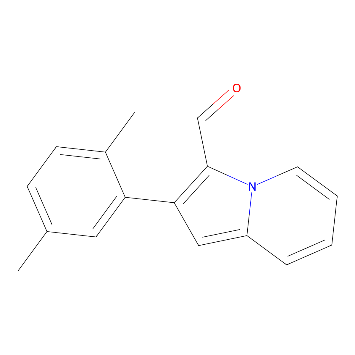 2-(2,5-Dimethylphenyl)indolizine-3-carbaldehyde molecular structure, CAS 558467-31-5