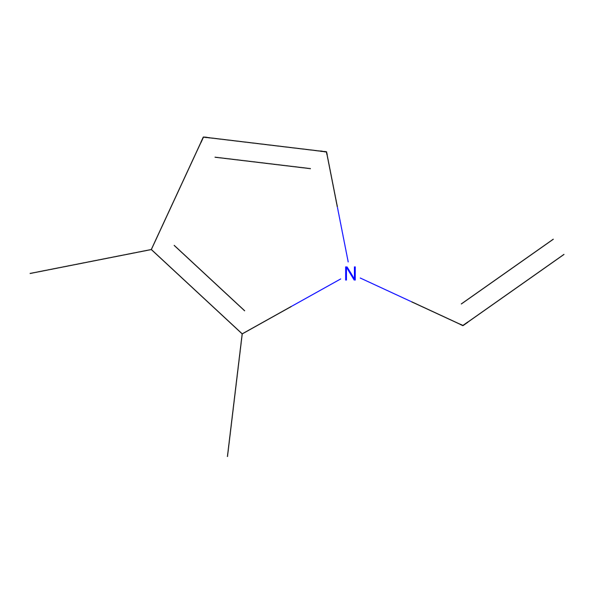2,3-Dimethyl-1-vinylpyrrole molecular structure, CAS 55847-29-5