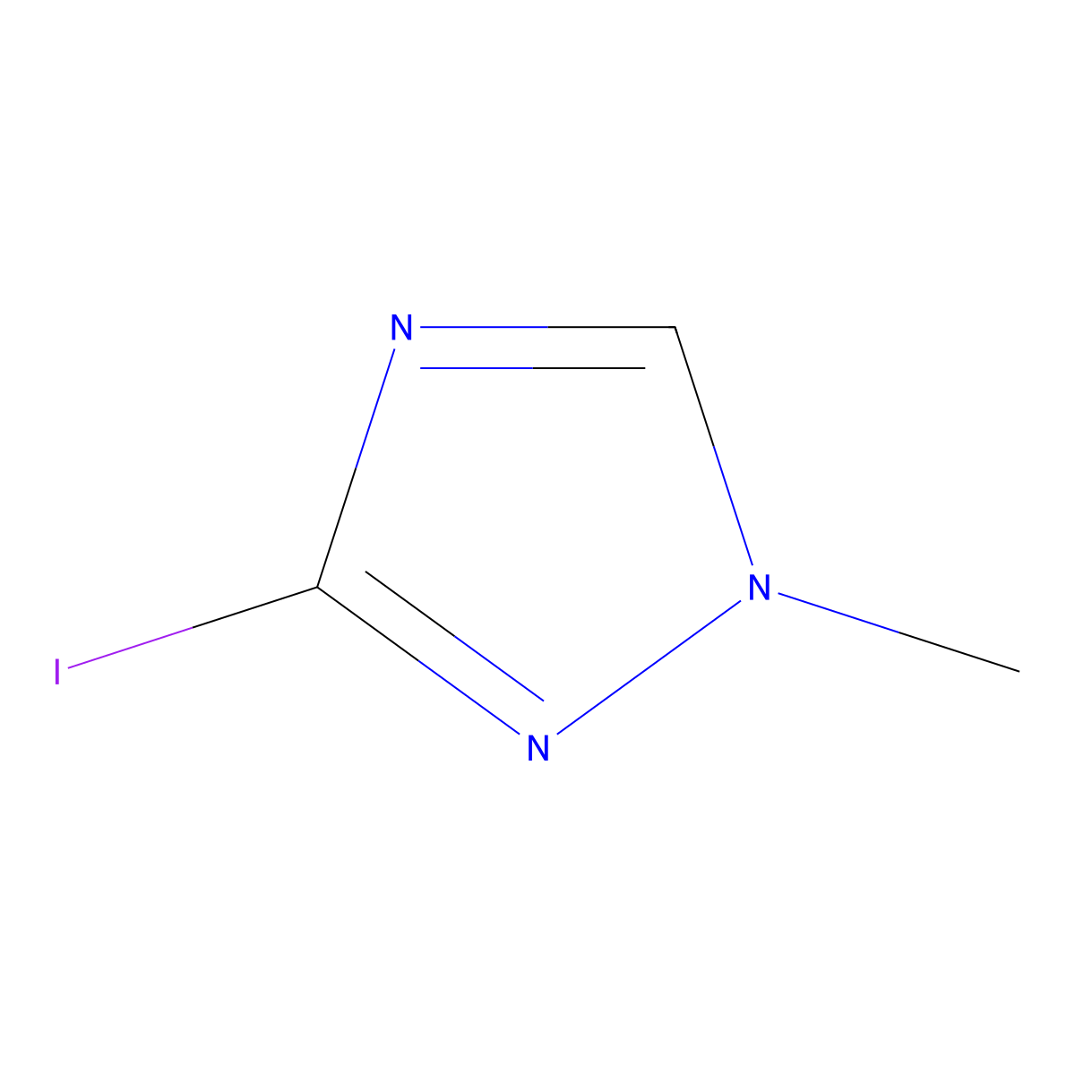 3-iodo-1-methyl-1H-1,2,4-triazole molecular structure, CAS 55847-41-1