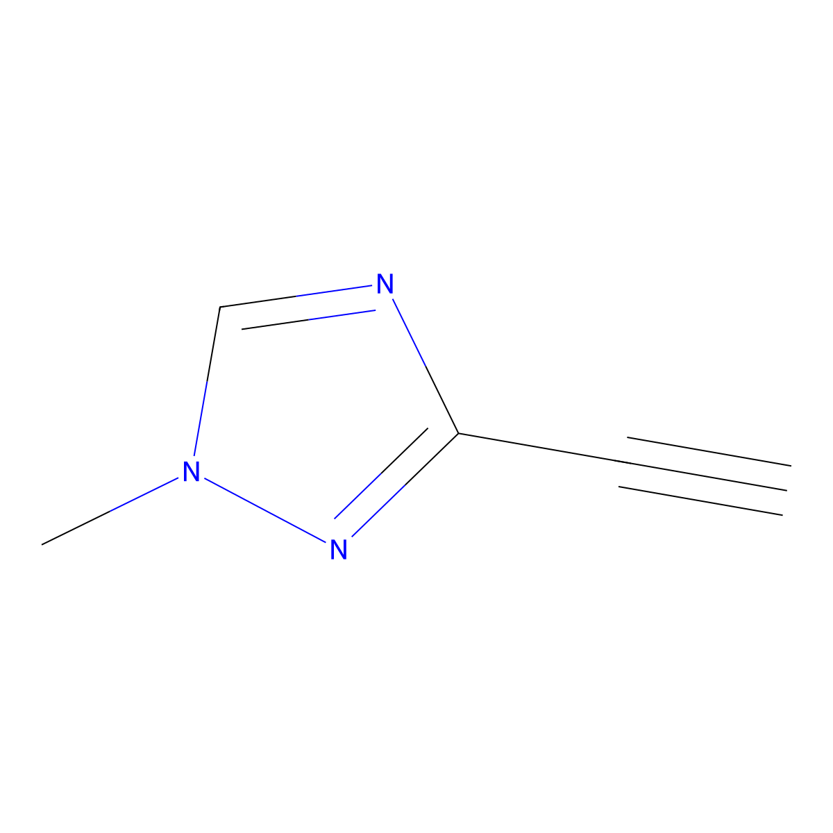3-Ethynyl-1-methyl-1H-1,2,4-triazole molecular structure, CAS 55847-47-7