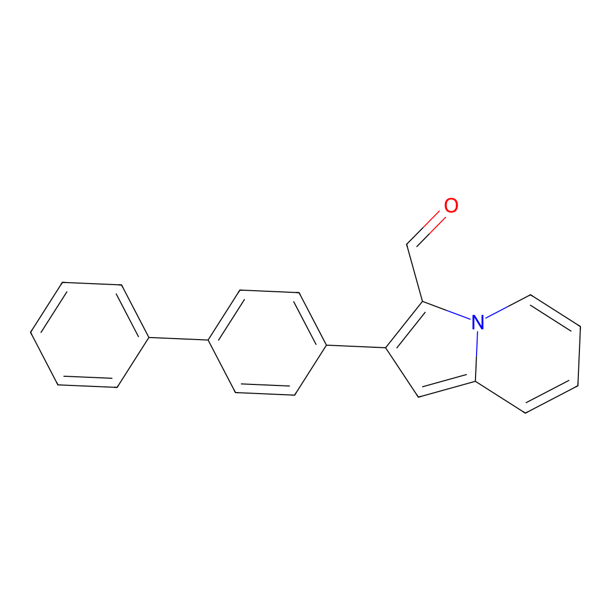 2-(Biphenyl-4-yl)indolizine-3-carboxaldehyde molecular structure, CAS 558473-55-5