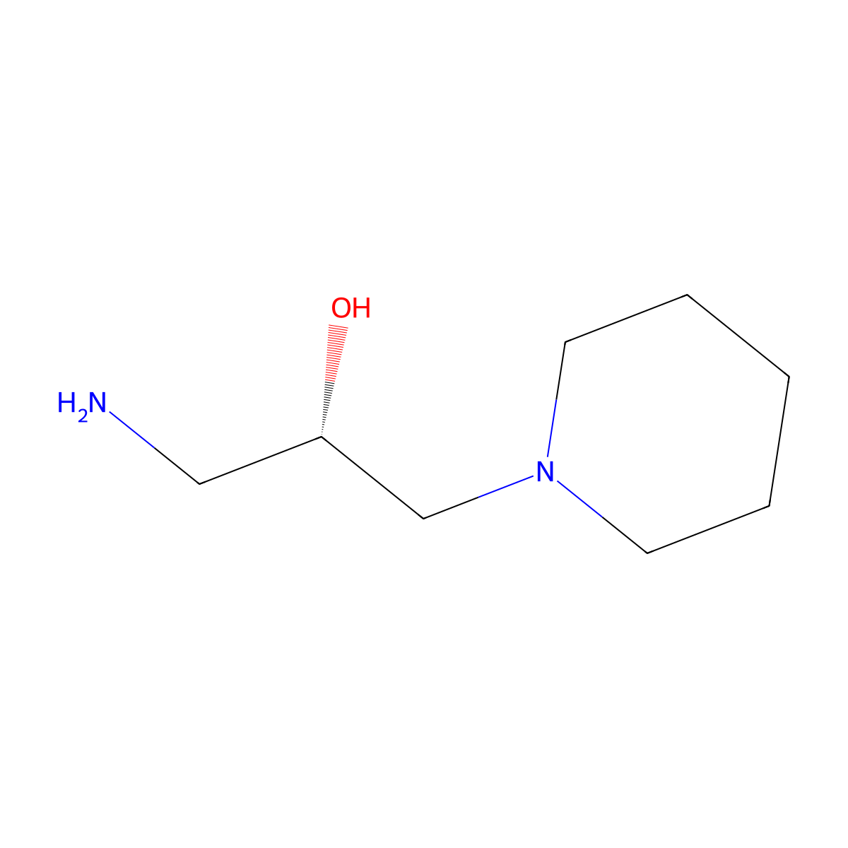 (2S)-1-amino-3-(piperidin-1-yl)propan-2-ol molecular structure, CAS 558479-07-5