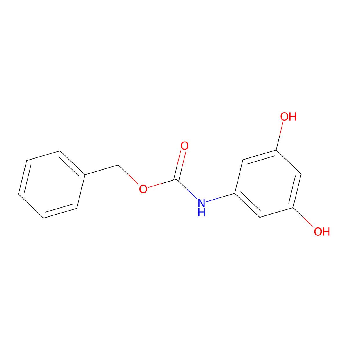 benzyl N-(3,5-dihydroxyphenyl)carbamate molecular structure, CAS 558481-62-2