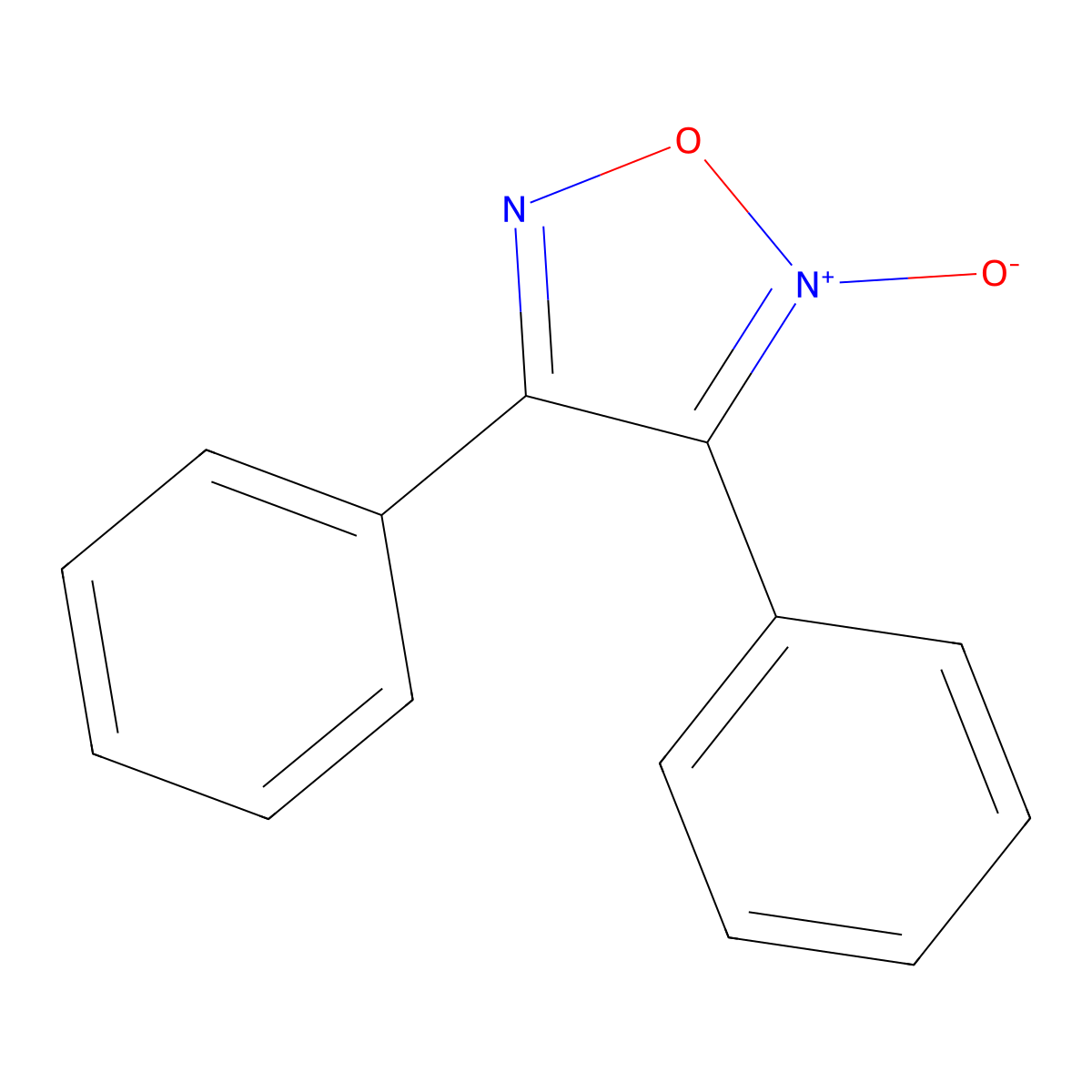 3,4-Diphenyl-1,2,5-oxadiazole 2-oxide molecular structure, CAS 5585-14-8