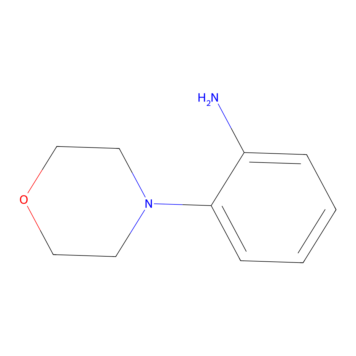 2-Morpholinoaniline molecular structure, CAS 5585-33-1