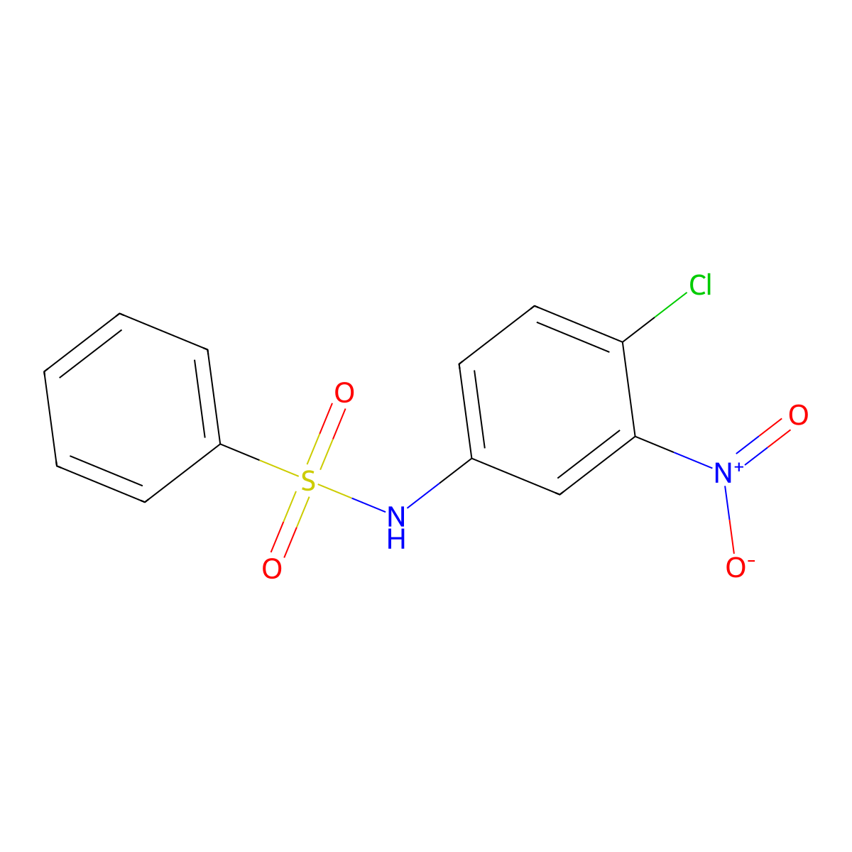 N-(4-chloro-3-nitrophenyl)benzenesulfonamide molecular structure, CAS 55851-37-1