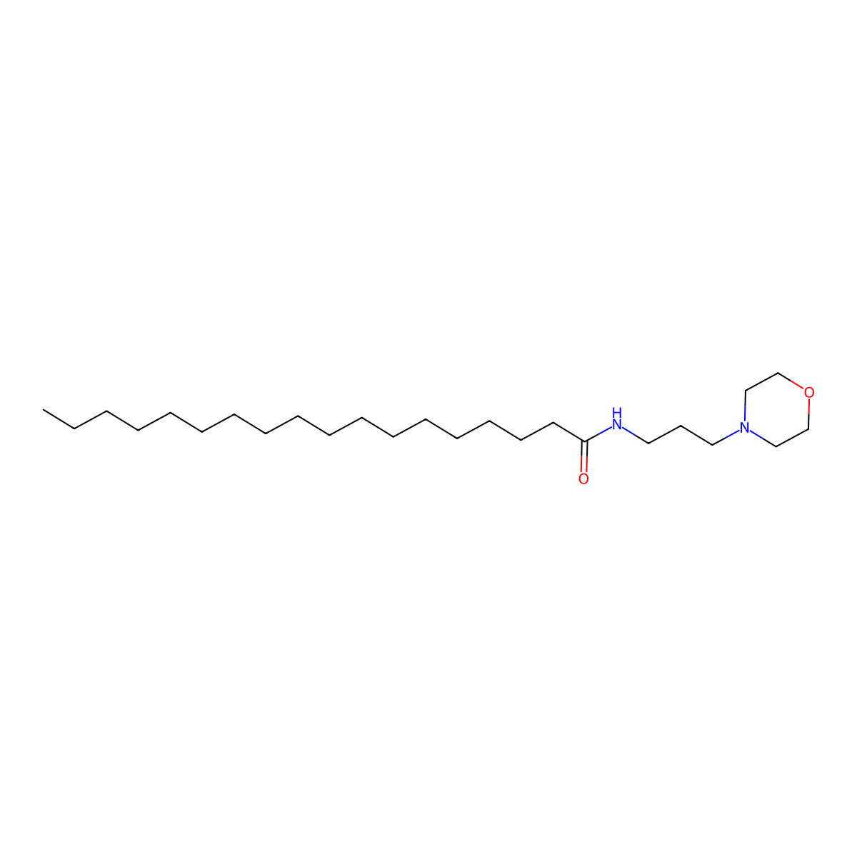 Stearamidopropyl morpholine molecular structure, CAS 55852-13-6