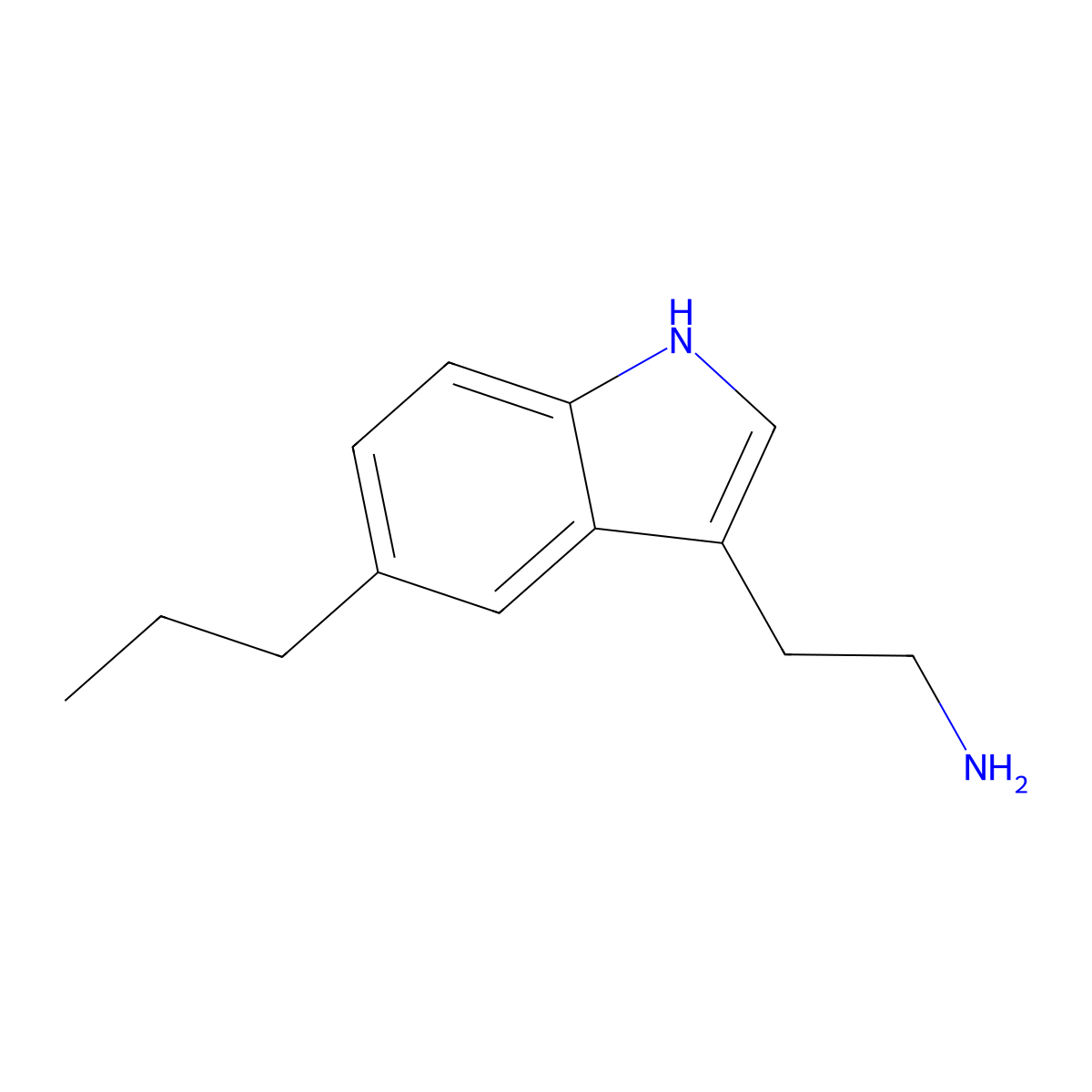 5-Propyltryptamine molecular structure, CAS 55852-54-5