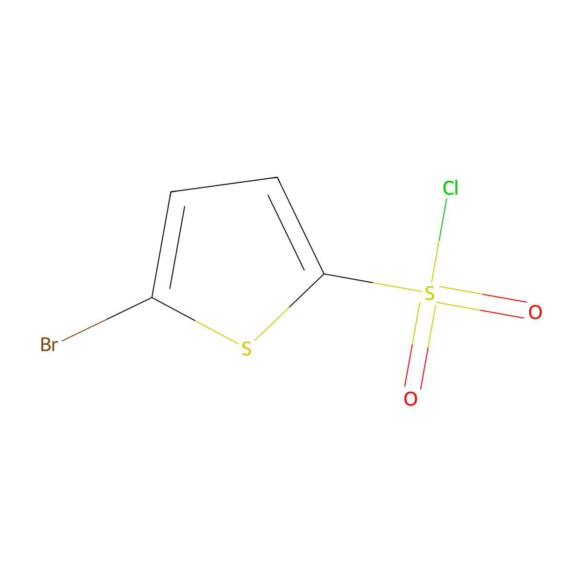 5-Bromothiophene-2-sulfonyl chloride molecular structure, CAS 55854-46-1