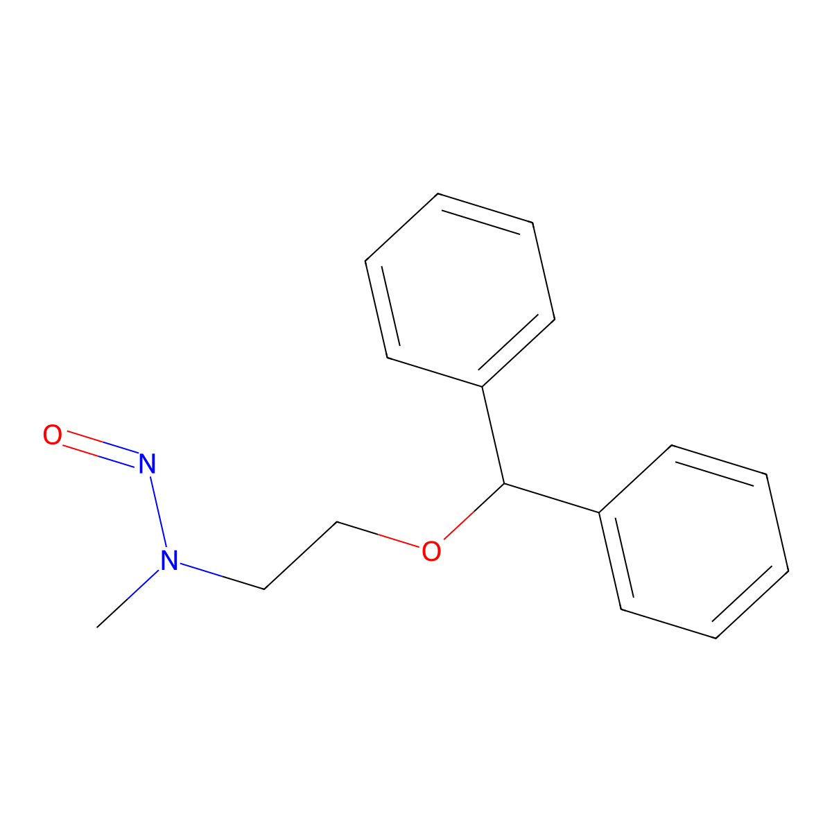 N-nitroso-desmethyl-diphenhydramine molecular structure, CAS 55855-43-1