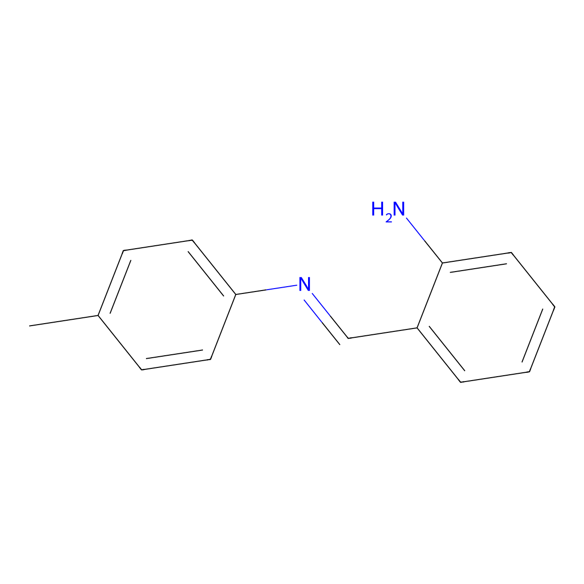 2-{(E)-[(4-Methylphenyl)imino]methyl}aniline molecular structure, CAS 55857-35-7