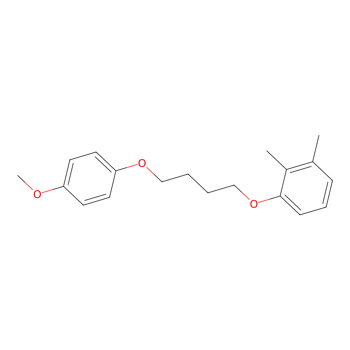 1-[4-(4-Methoxyphenoxy)butoxy]-2,3-dimethylbenzene molecular structure, CAS 5586-82-3