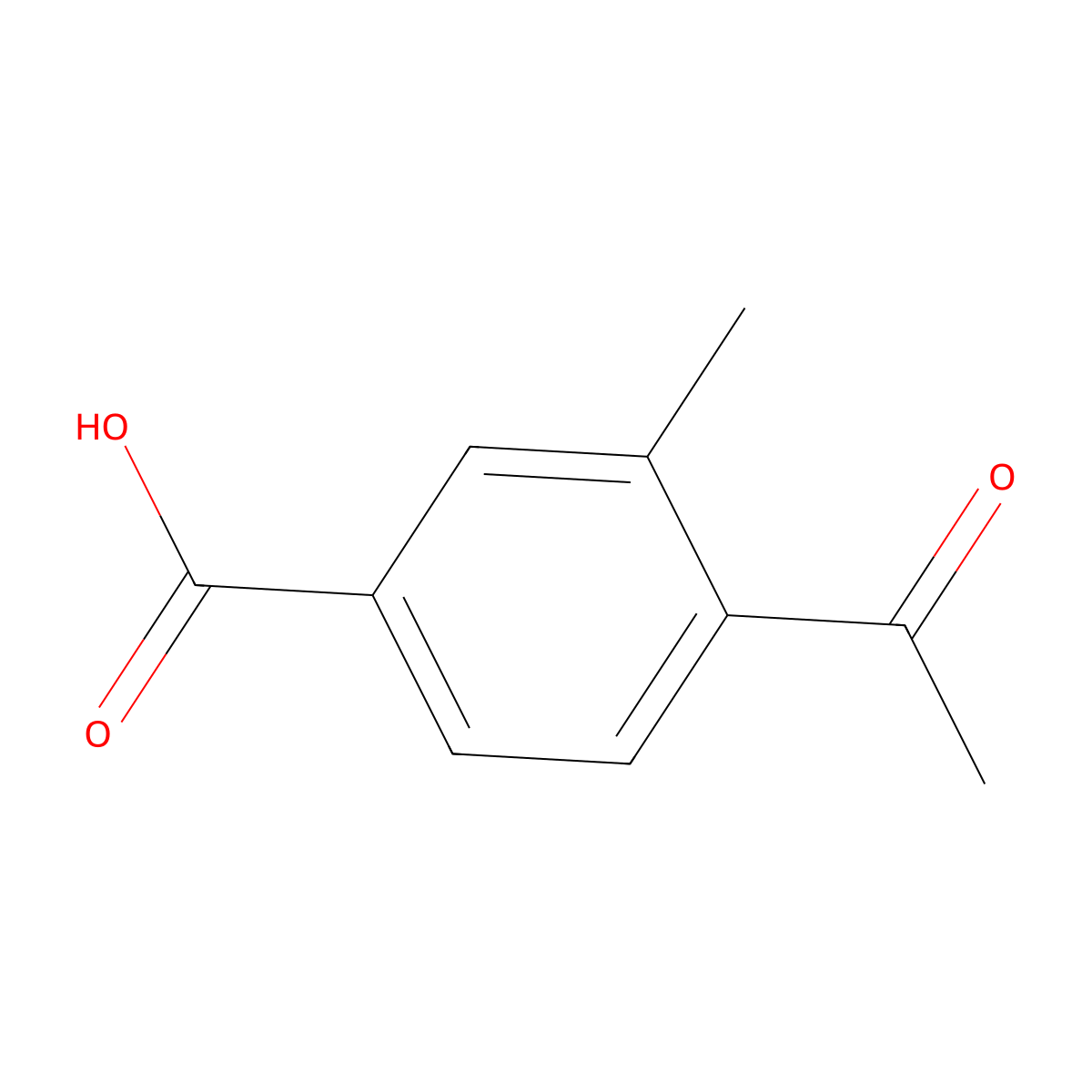 4-Acetyl-3-methylbenzoic acid molecular structure, CAS 55860-36-1