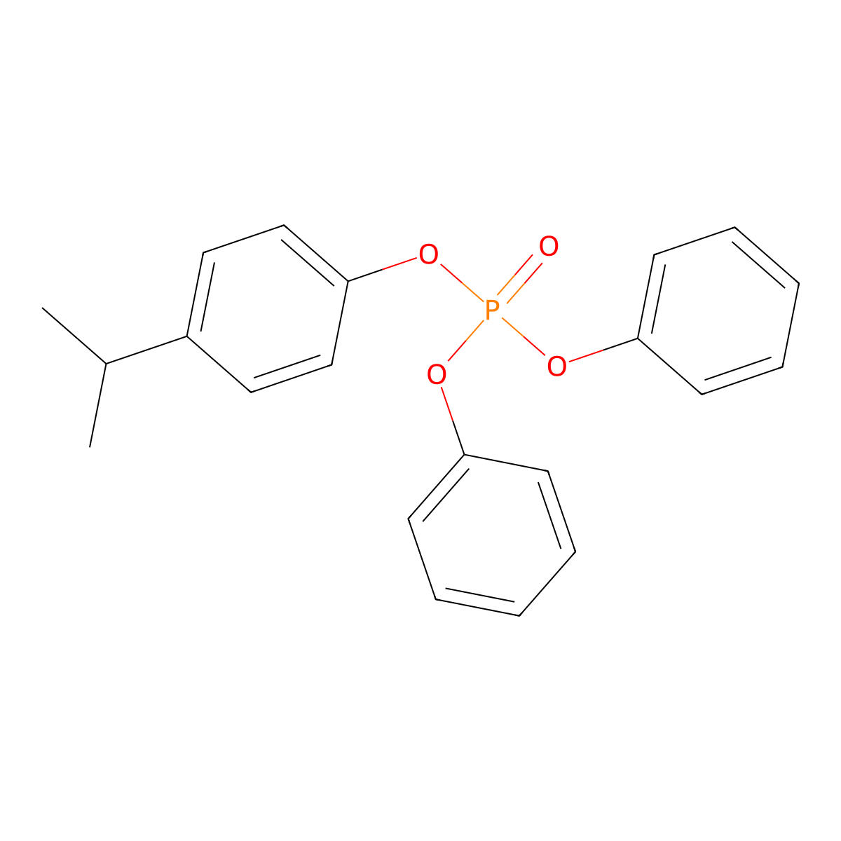 4-(1-Methylethyl)phenyl diphenyl phosphate molecular structure, CAS 55864-04-5