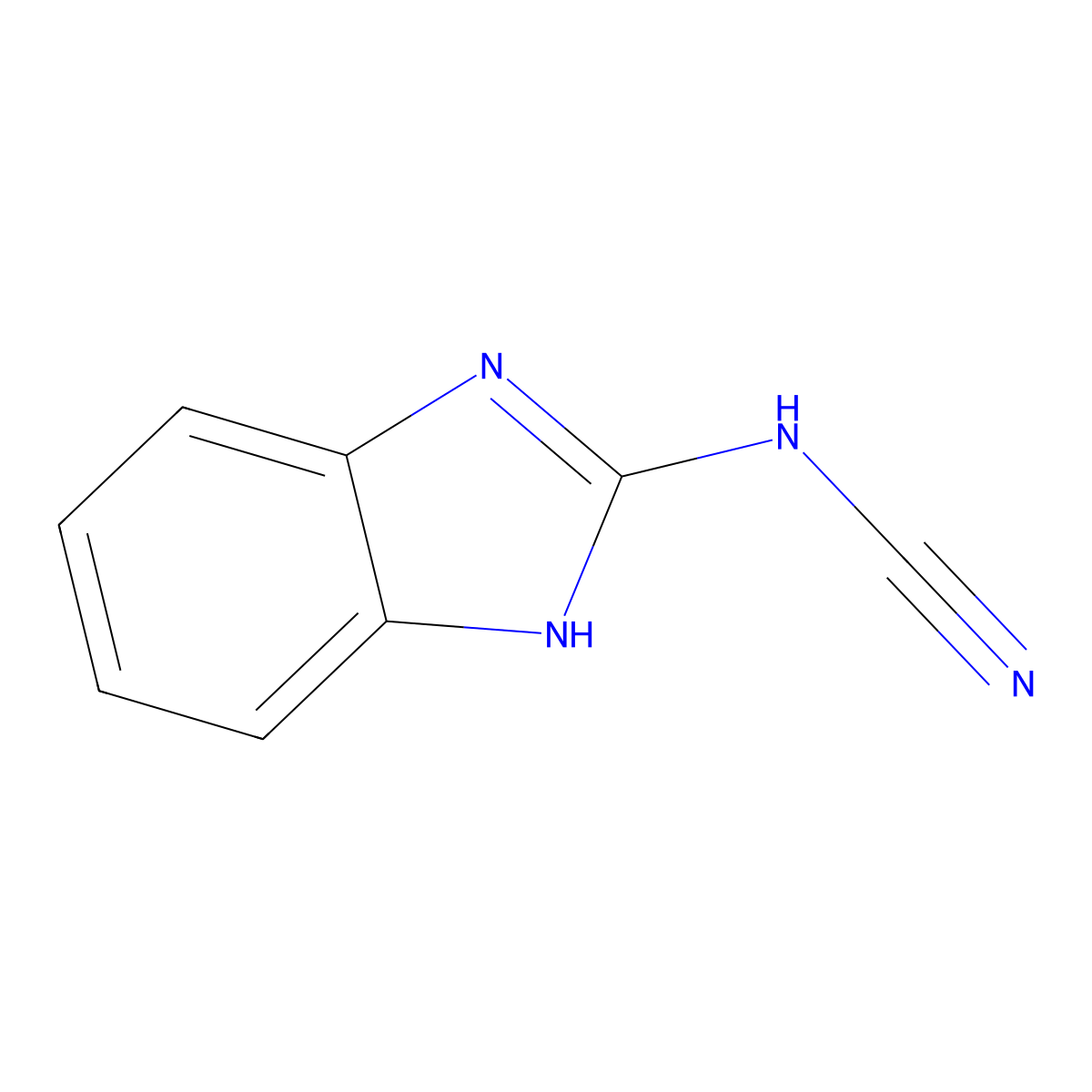 2-Benzimidazolecarbamonitrile molecular structure, CAS 55864-37-4