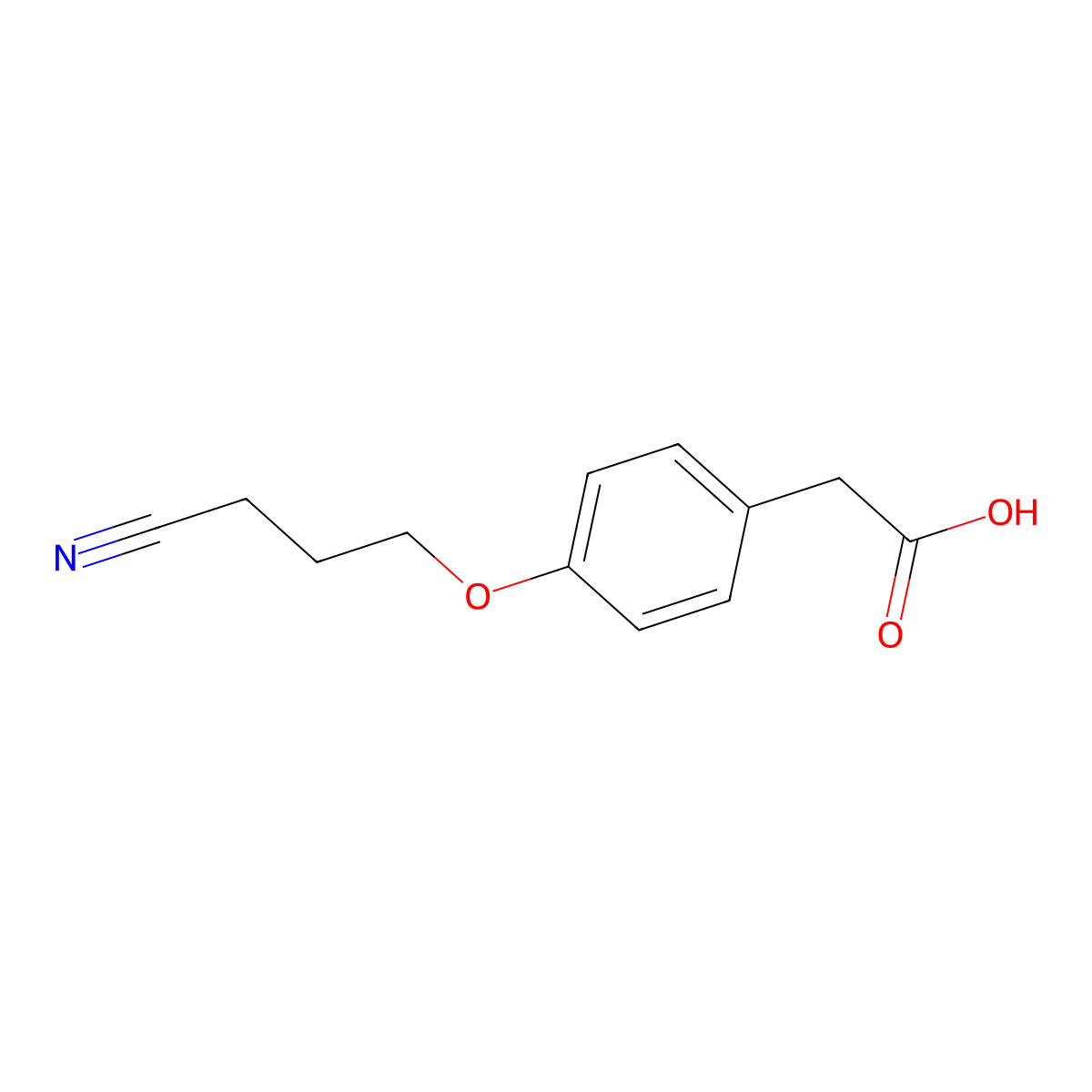 2-[4-(3-Cyanopropoxy)phenyl]acetic acid molecular structure, CAS 558640-84-9
