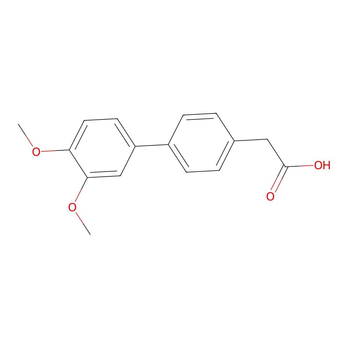 3',4'-Dimethoxy-biphenyl-4-acetic acid molecular structure, CAS 558641-12-6