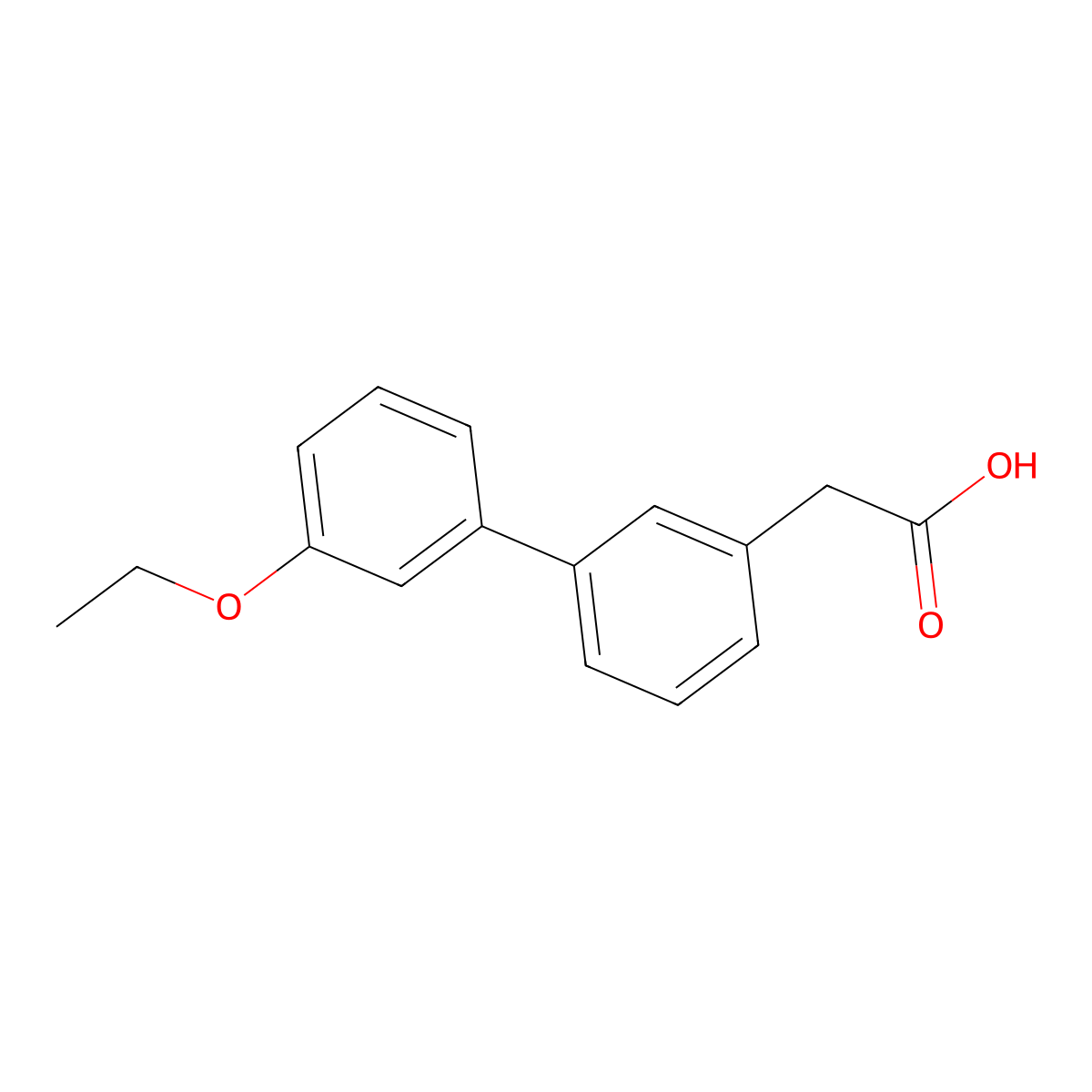 (3'-Ethoxy-biphenyl-3-yl)-acetic acid molecular structure, CAS 558641-22-8