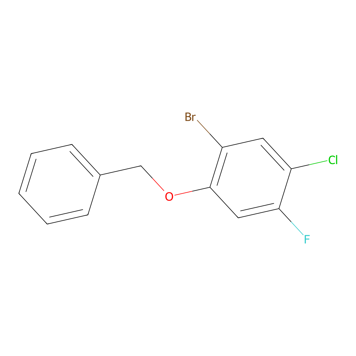 1-(Benzyloxy)-2-bromo-4-chloro-5-fluorobenzene molecular structure, CAS 558646-02-9