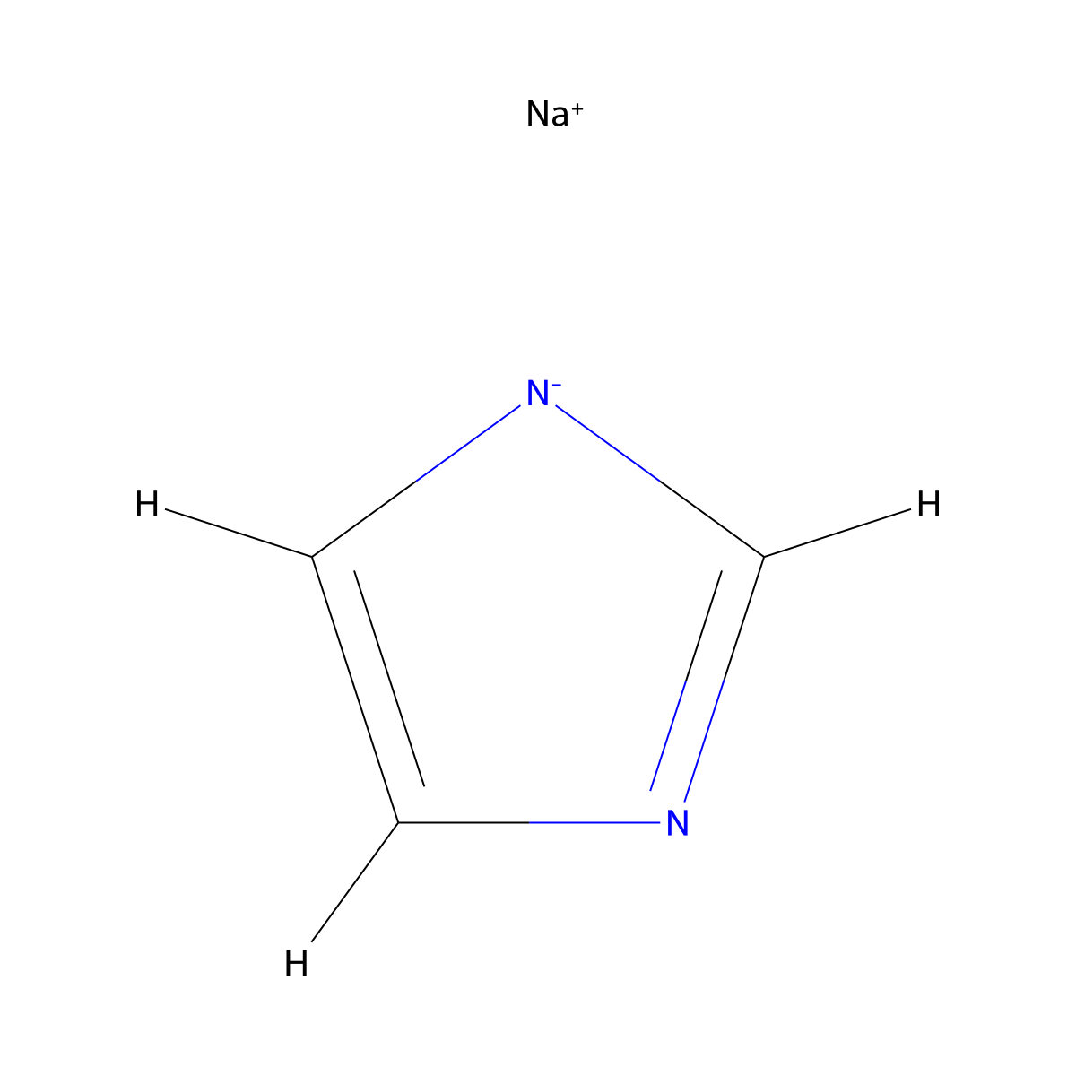 Sodium imidazole molecular structure, CAS 5587-42-8
