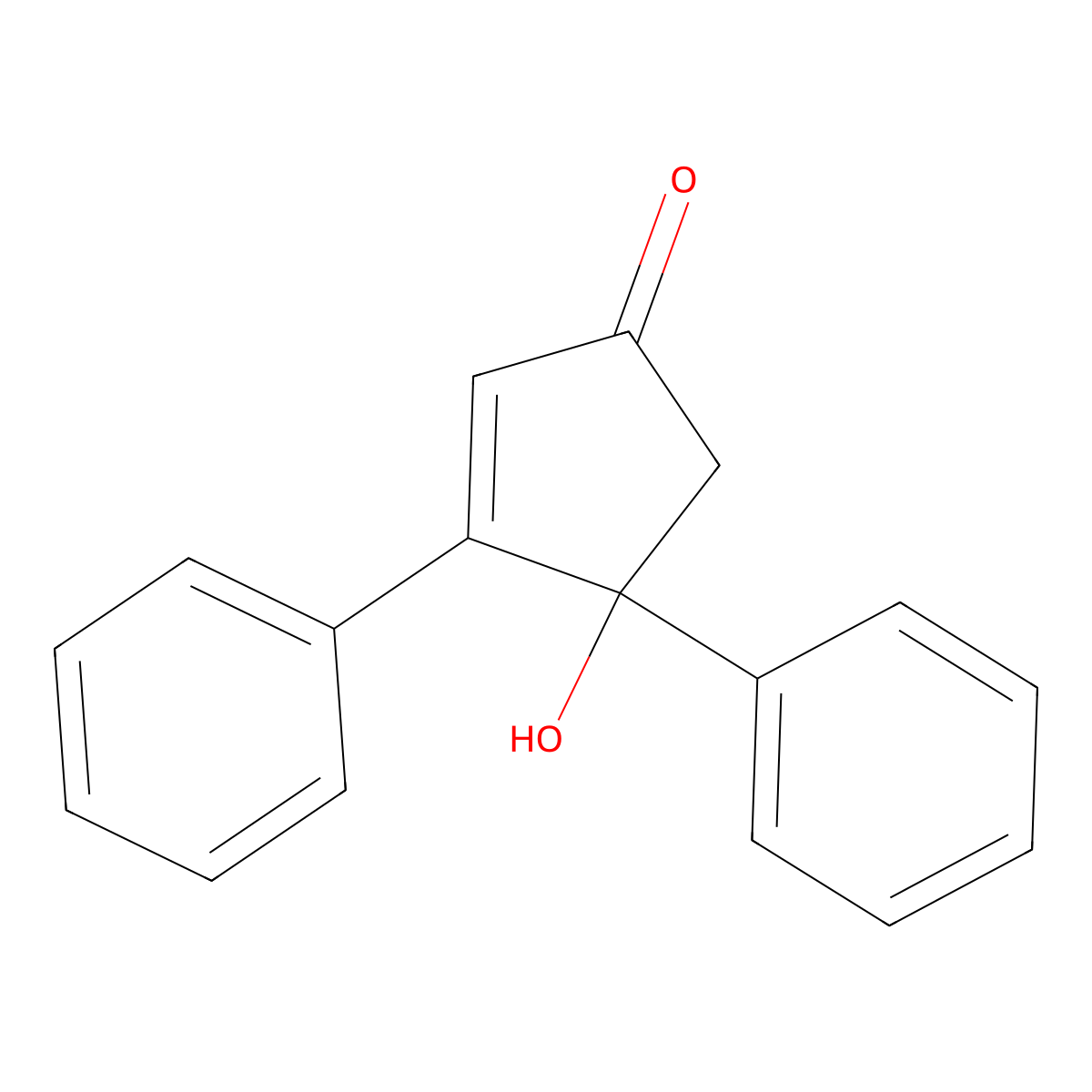 4-Hydroxy-3,4-diphenyl-cyclopent-2-enone molecular structure, CAS 5587-78-0