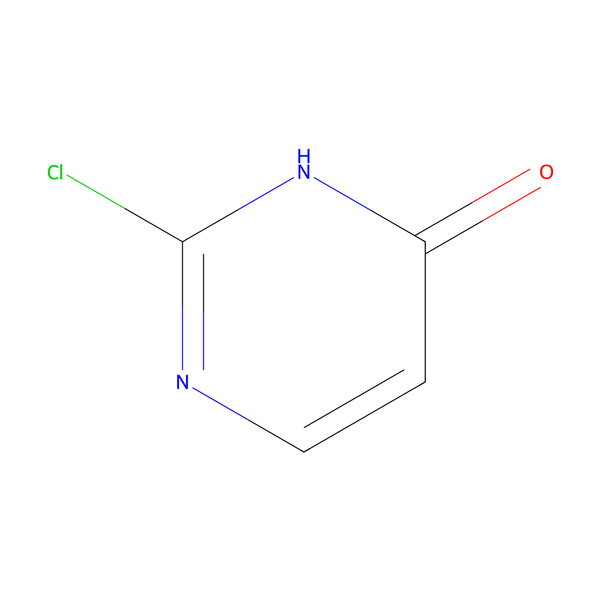 2-Chloropyrimidin-4(3H)-one molecular structure, CAS 55873-09-1