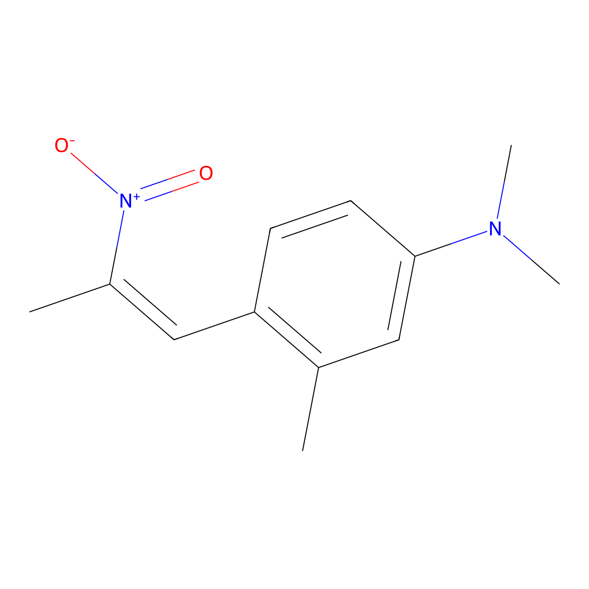 N,N-Dimethyl-4-(2-nitro-1-propenyl)-m-toluidine molecular structure, CAS 55875-42-8