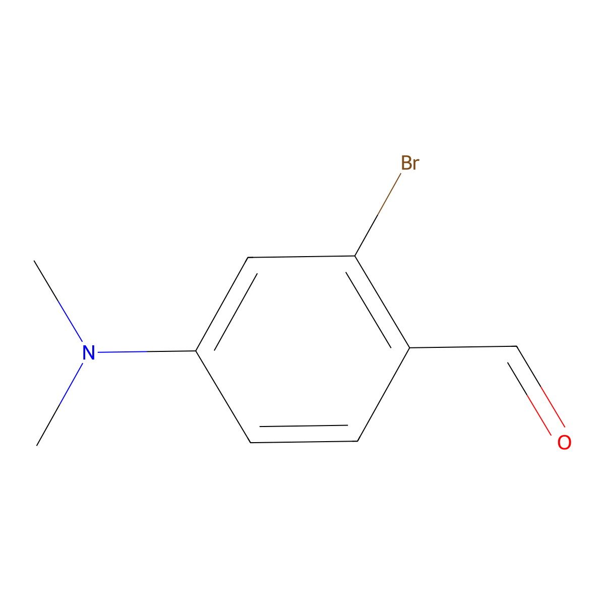 2-Bromo-4-(dimethylamino)benzaldehyde molecular structure, CAS 55875-47-3