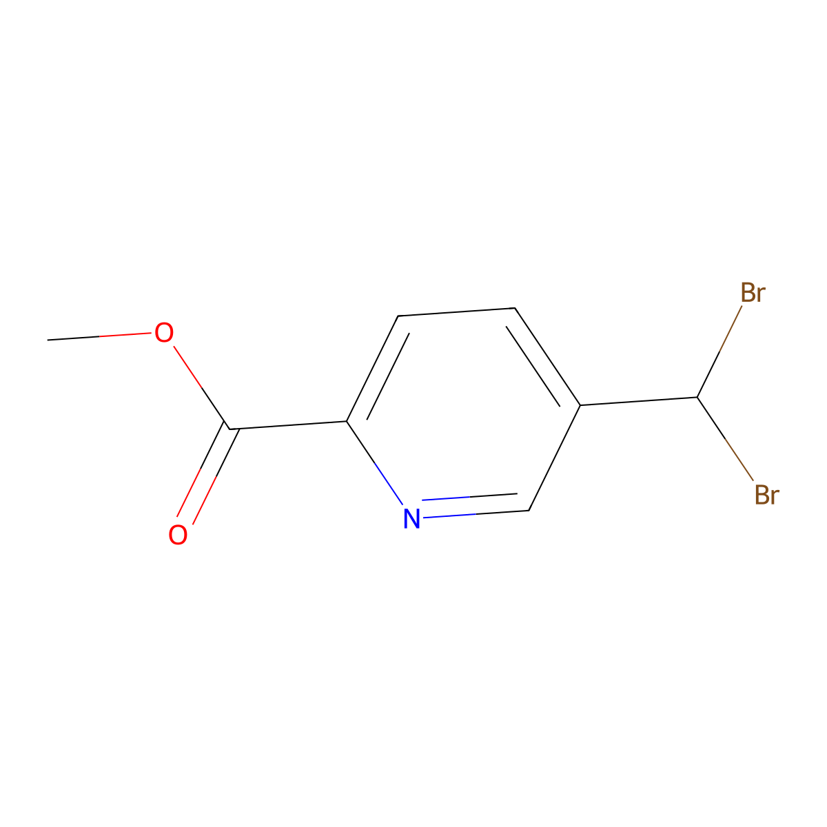 Methyl 5-(dibromomethyl)picolinate molecular structure, CAS 55876-83-0