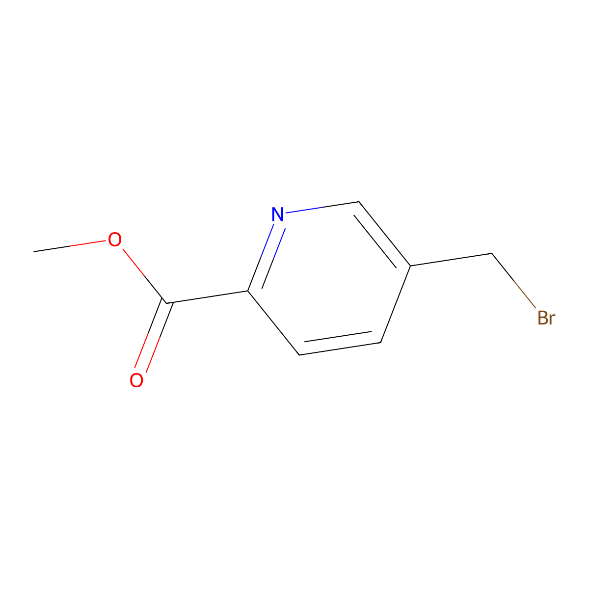 Methyl 5-(bromomethyl)pyridine-2-carboxylate molecular structure, CAS 55876-84-1
