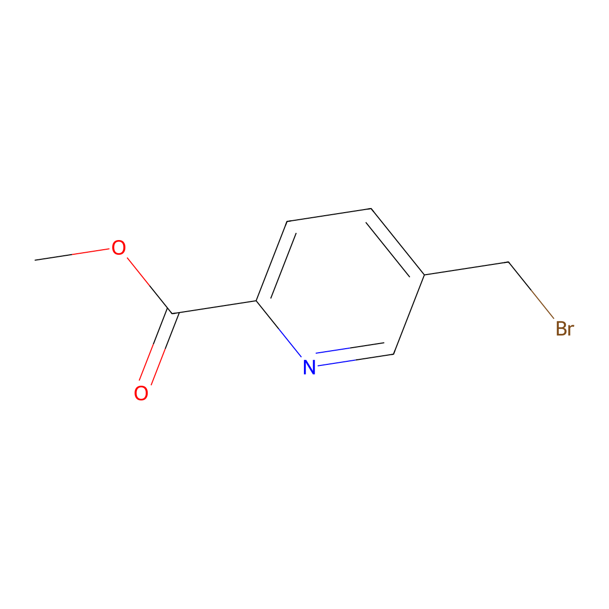 Methyl 5-(bromomethyl)pyridine-2-carboxylate molecular structure, CAS 55876-84-1