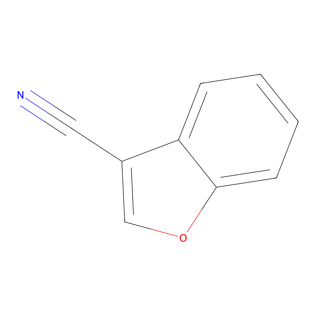 1-Benzofuran-3-carbonitrile molecular structure, CAS 55877-31-1